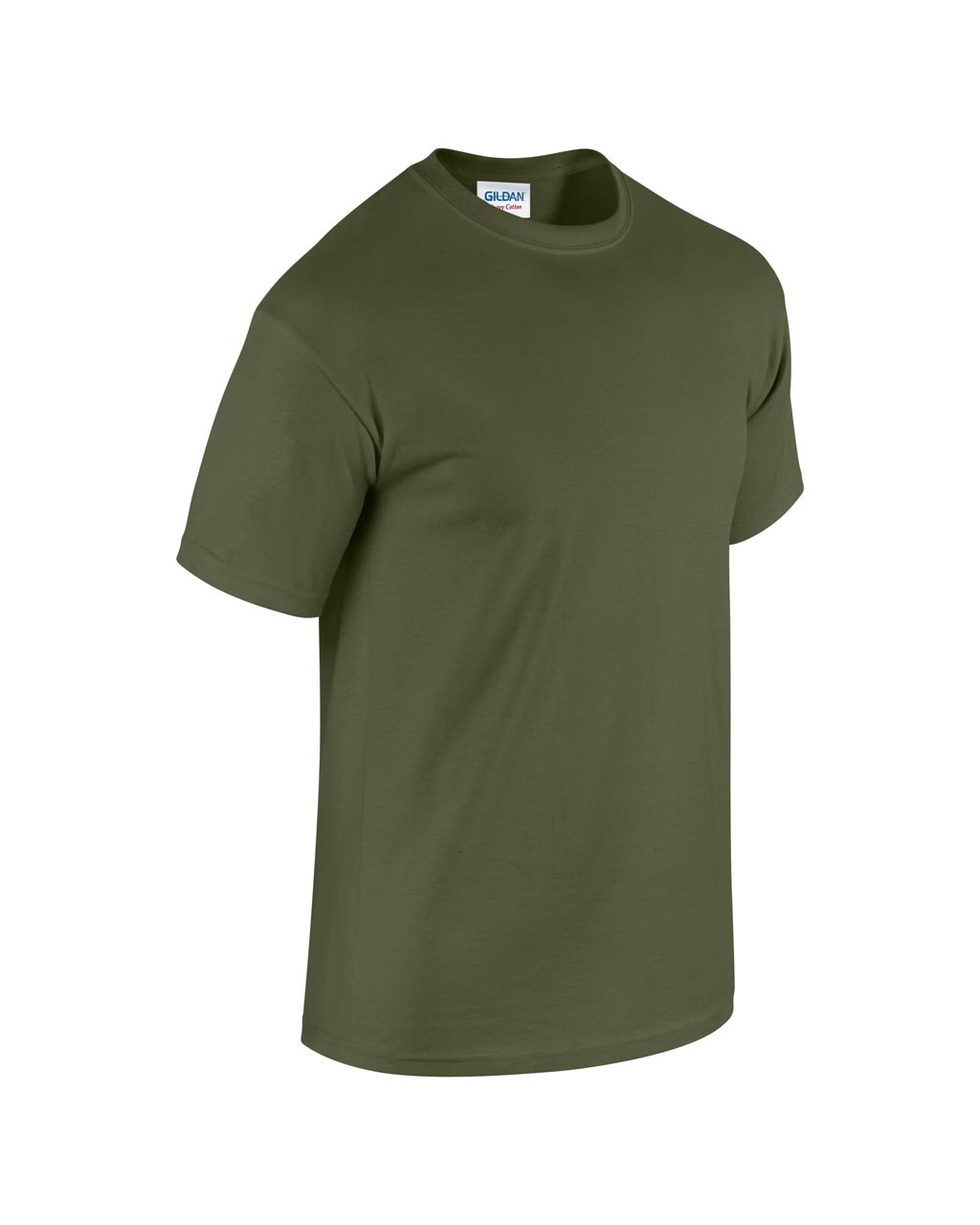 Gildan 5000 Military Green póló (100% pamut, zöld) (D216)