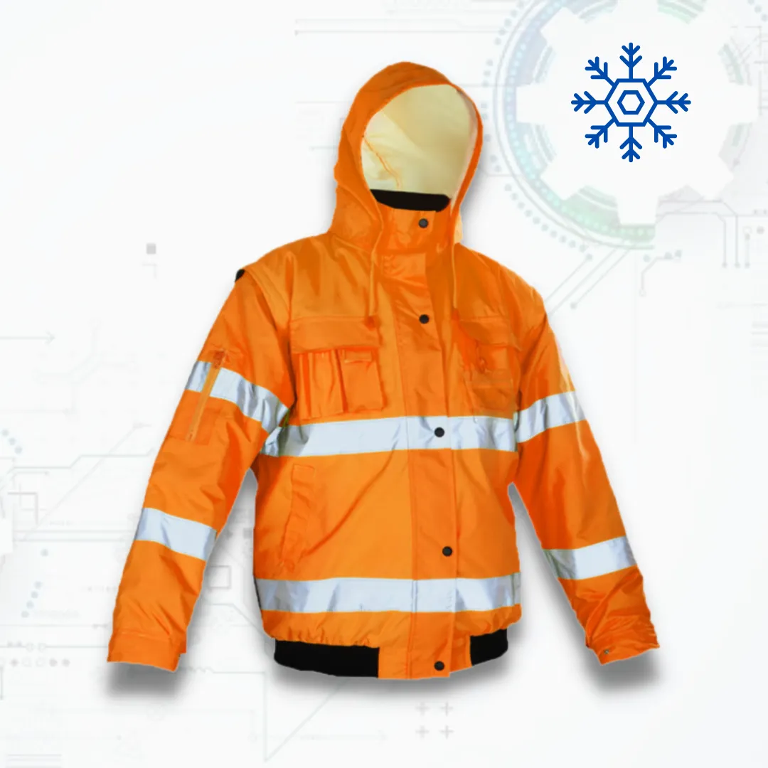FLASH Winter Orange Short KRT - Téli Munkavédelmi kabát