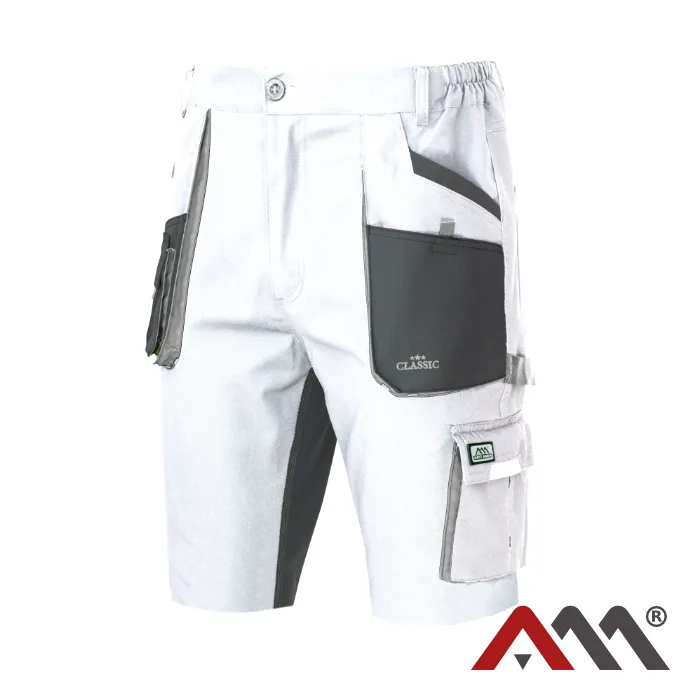 Classic Stretch Slim White Short - Munkavédelmi Rövidnadrág